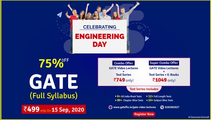 Engineering Day Sale GATE Video Lectures - Gateflix